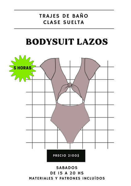 Clase de trajes de baño: Bodysuit lazos ( 5 horas)